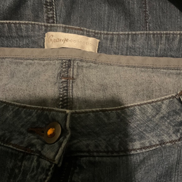 GEORGE COLLECTION  Long  Blue Jean skirt size 34 waist   Vintage - Picture 13 of 16
